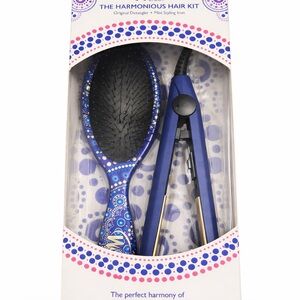 Wet Brush Harmonious Hair Kit — Detangler + Mini Styling Iron — New/Unused